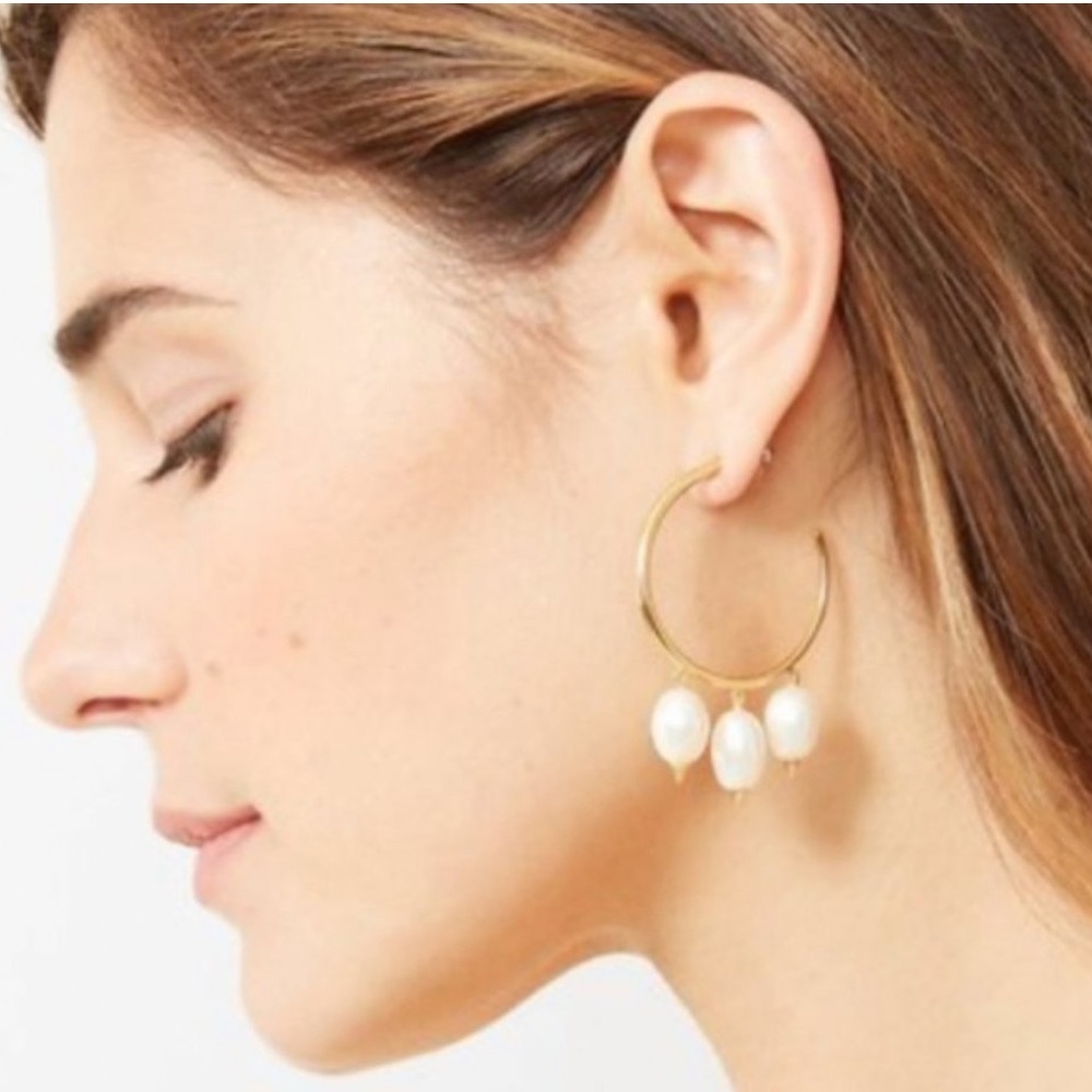 Rebecca Minkoff x Stella & Dot Pearl Hoop Earring